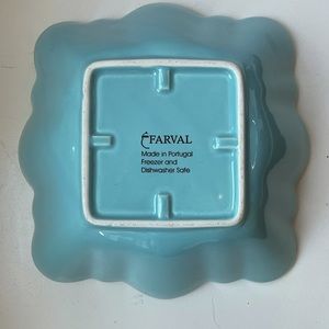FARVAL Portugal vintage turquoise bowl